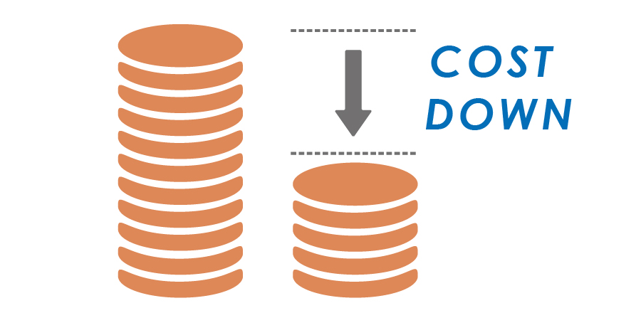 COST DOWNのイメージ